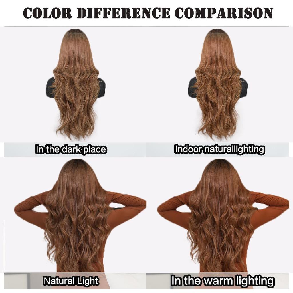 28" Burgundy Ombre Curly Wig - Heat Resistant Full Synthetic Hairpiece with Loose Body Waves & Natural Look