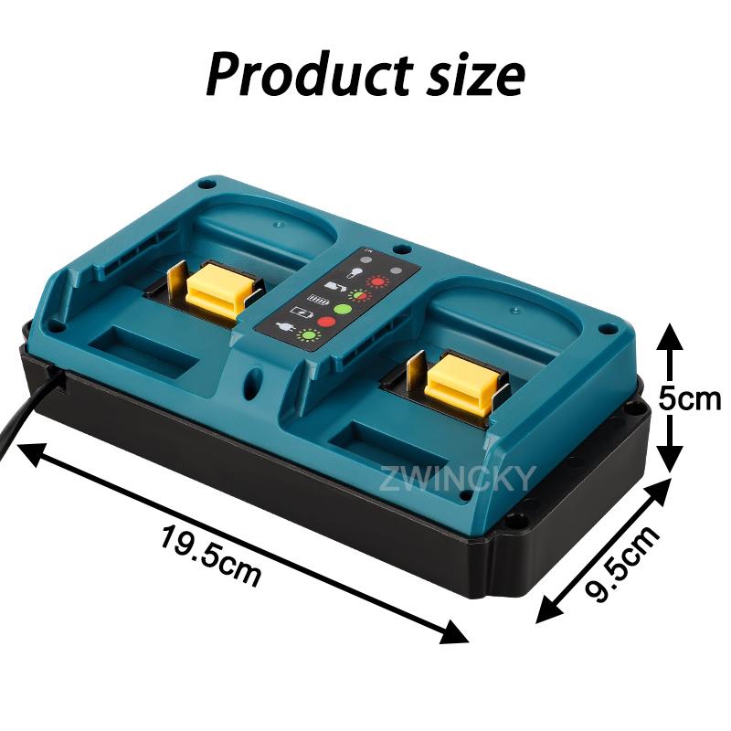 Replacement 18V DC18RD Dual Ports Battery Charger for Makita 18V Lithium Battery BL1830 BL1840 BL1850 BL1850B EU/US/UK/AU Plug