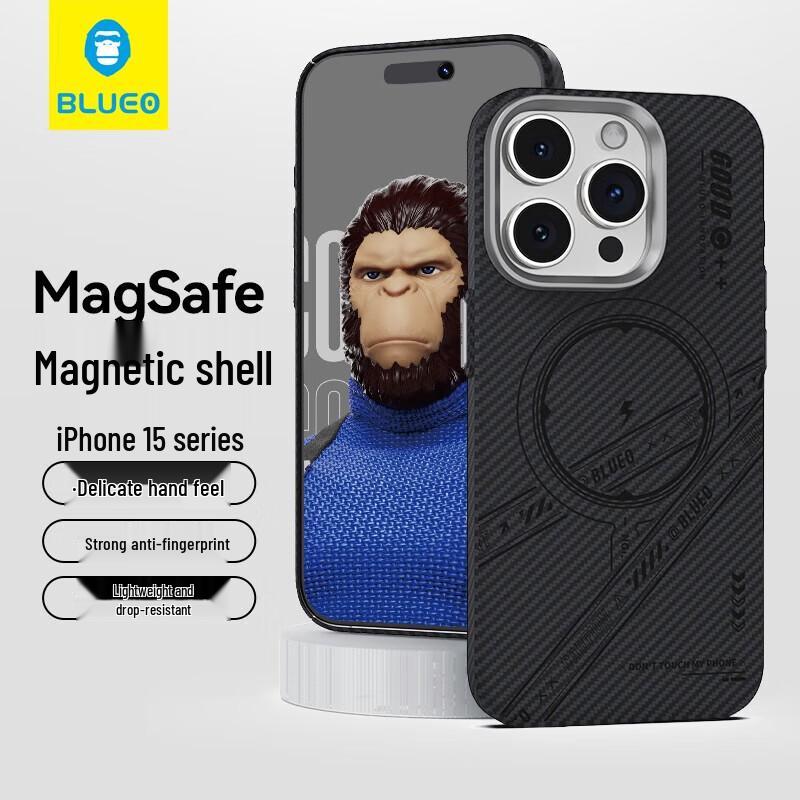 Mr. Blue Gorilla Kevlar 600D Magnetic Phone Case for iPhone 15