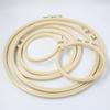 Multi-Size Beige Bamboo-Look Metal Embroidery Hoop for DIY Flower and Cross Stitch Projects