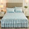 Floral Style Bed Skirt Women/Girls Room Bedspread Skirt Style Bedsheet Falda De Cama Home Bed Cover  (Pillowcase Need Order)