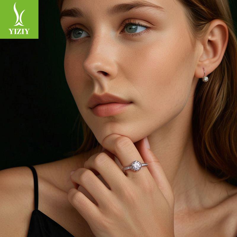 Bud Mozzarella Diamond Earrings, Women'S S925 Sterling Silver Super Flash D Color Moissanite Earrings, Light Luxury And High-End Sense