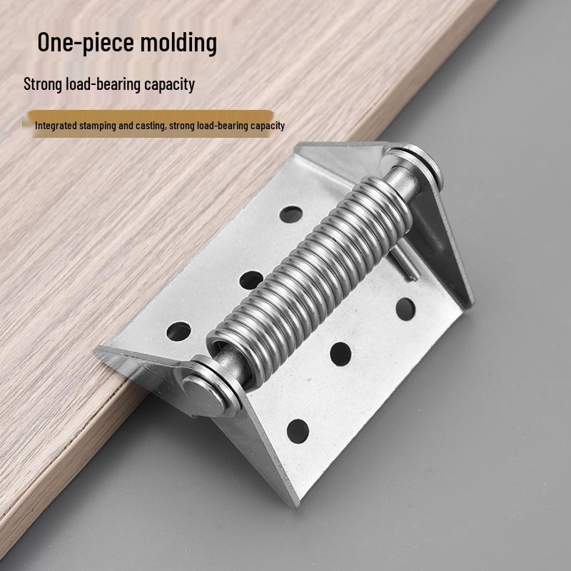 Automatic Closing Spring Hinge for Cabinet Doors – Heavy-Duty Load-Bearing Rebound Hinge