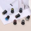Uxcell Shaft Hole Knobs for Guitar Fit Potentiometer for Chrome 10-Pack 6mm/0.24" Amps, Push-On Knobs, Control, Yellow, Volume/Tone Control,
