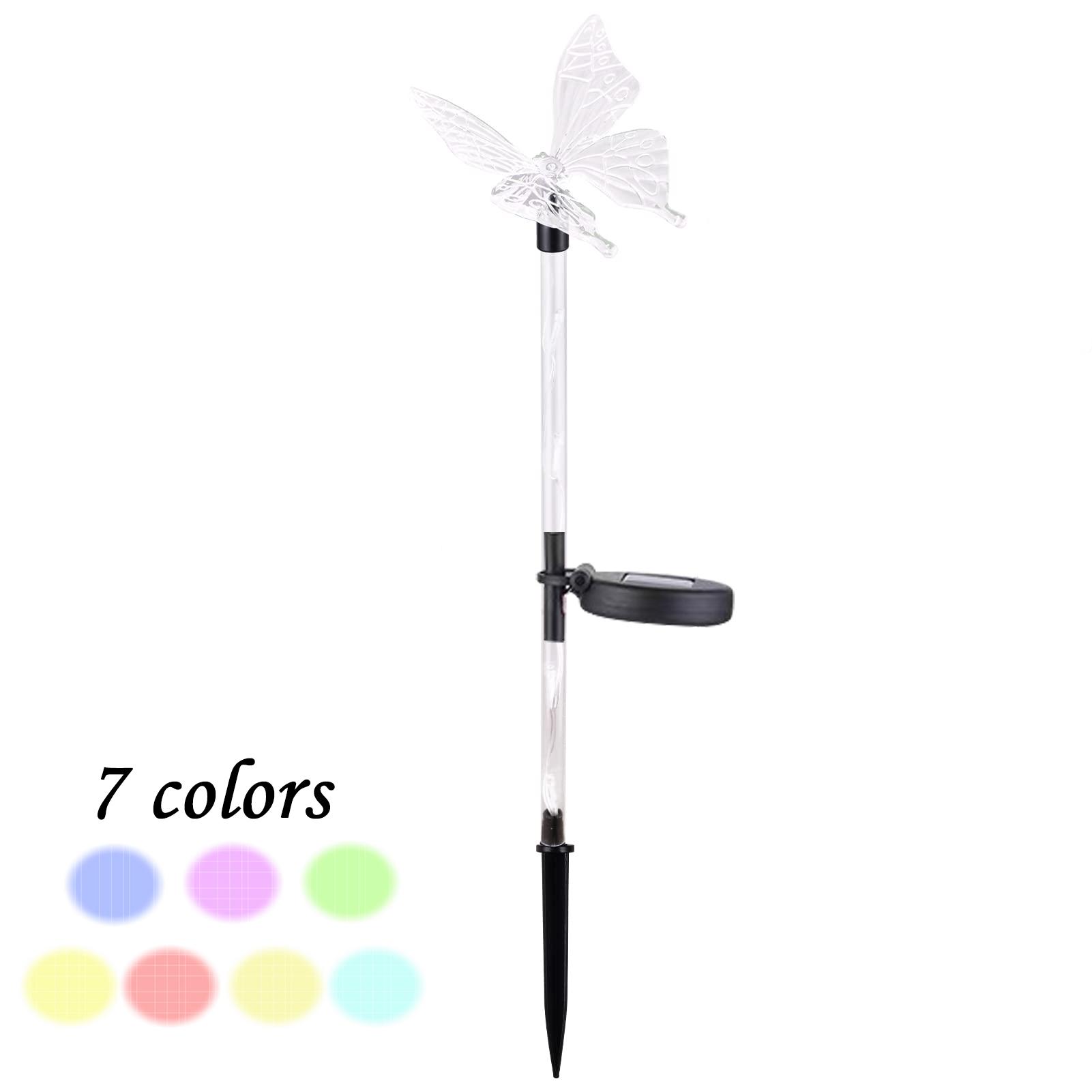 

7 цветов Уличные солнечные светильники Садовые светильники Лампа на солнечных батареях Водонепроницаемый ландшафтный светильник Тропа Двор Газон Садовое украшение