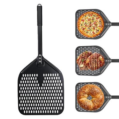 12 Inch Pizza Shovel Aluminum Non-Stick Pizza Peel Detachable Handle Transfer Tray For Homemade Baking Pizza Cake Bread Tools
