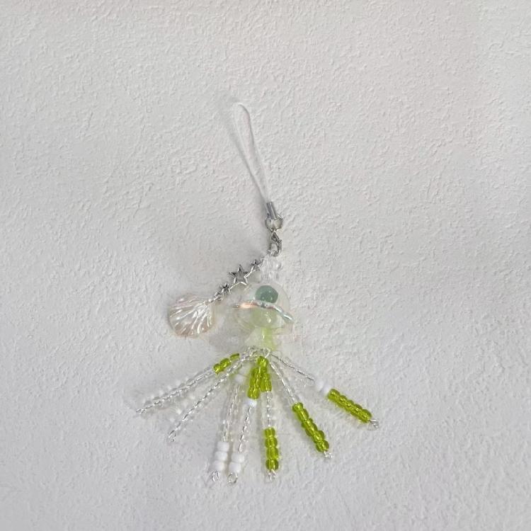 Multipurpose Artistics Beaded Phone Charm with Goldfish Accent Accessory for School Work or Leisure Stylish Outfits