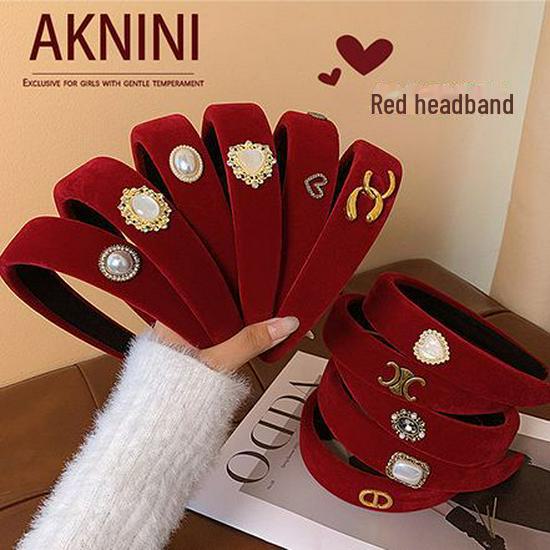 

«Корейская повязка на голову Red Velvet для женщин — идеально подходит для осени и зимы, праздничный дизайн класса люкс, идеально подходит для маленьких лиц»