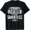 [100% Katoen] Trots Vaderschap Van Slimme Kids Grappig T-shirt Perfecte Vaders