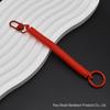Multicolor Retractable Elastic Cord ID Holder Lanyard with Alloy Ring and Spring Chain