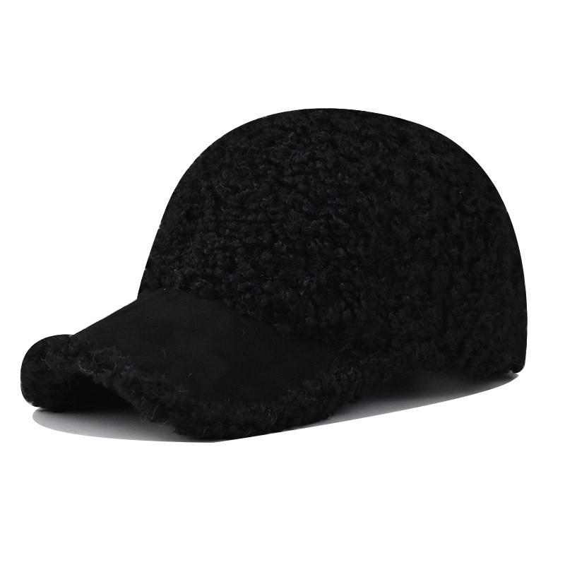 Solid Fashionable Color Imitation Wool Design Outdoor Casual Cap Baseball