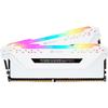 Corsair VENGANCE RGB Series 32GB DDR4 3200MHz Desktop Memory X 16GB CMW32GX4M2E3200C16W (2 Memory) White,