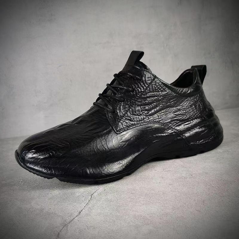

Мода 2024 года, лето, новая мода, спортивная мужская обувь с крокодиловым узором, повседневная обувь из кожи, деловая рабочая кожаная обувь, роскошная мужская обувь 44
