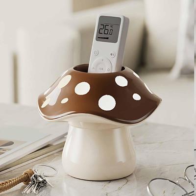 Cute Mushroom Shaped Pen Holder Desktop Organiser Pencil Cup Creative Make Up Organizer Toothbrush