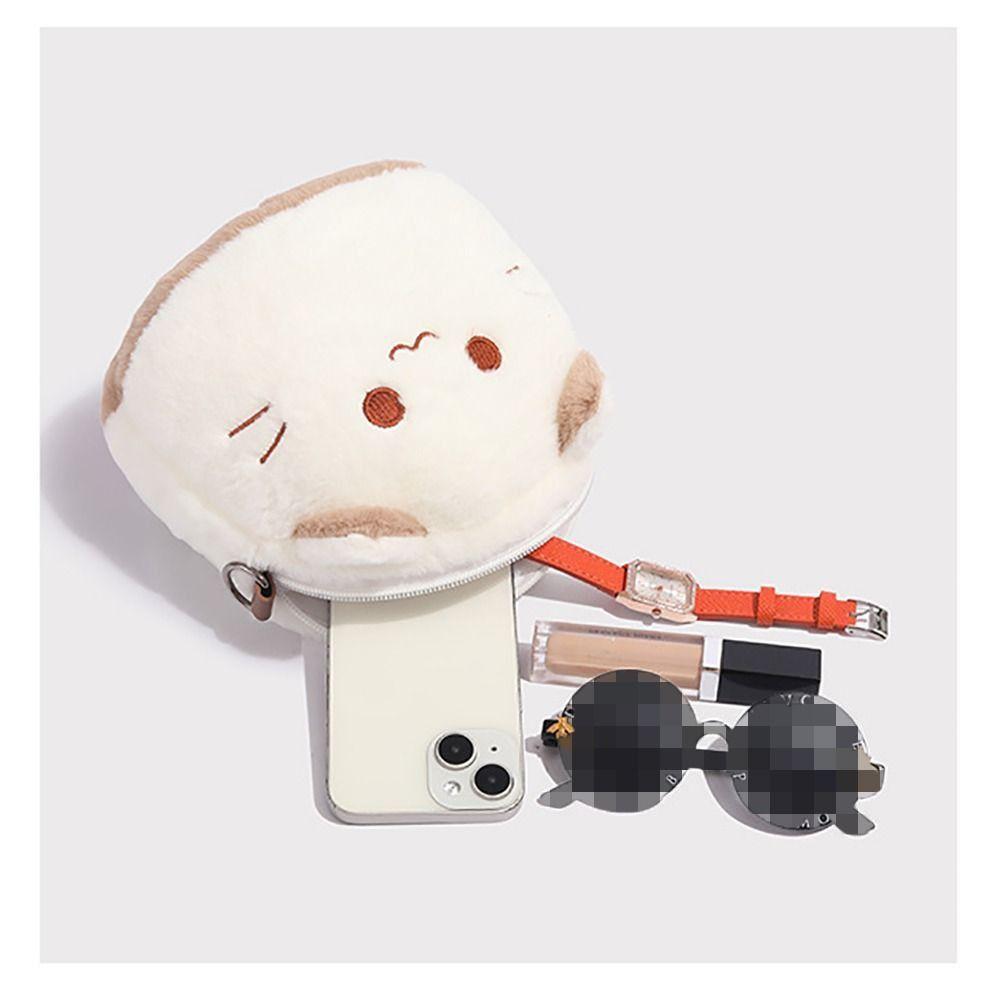 Cute Furry Plush Kitten Handbag High Appearance Level Soft Crossbody Bag Adorable Shoulder Bag Girl's Gift