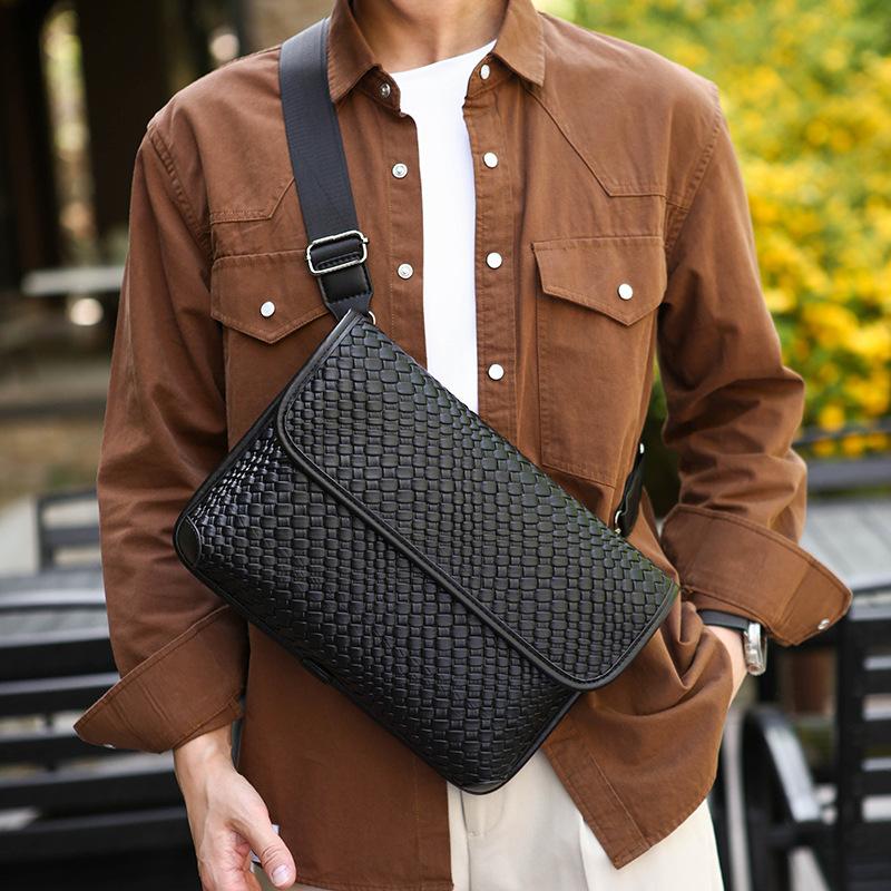 

Нагрудная сумка Мужская сумка Повседневная мужская уличная сумка через плечо Сумка кроссбоди Однотонная диагональная сумка Large