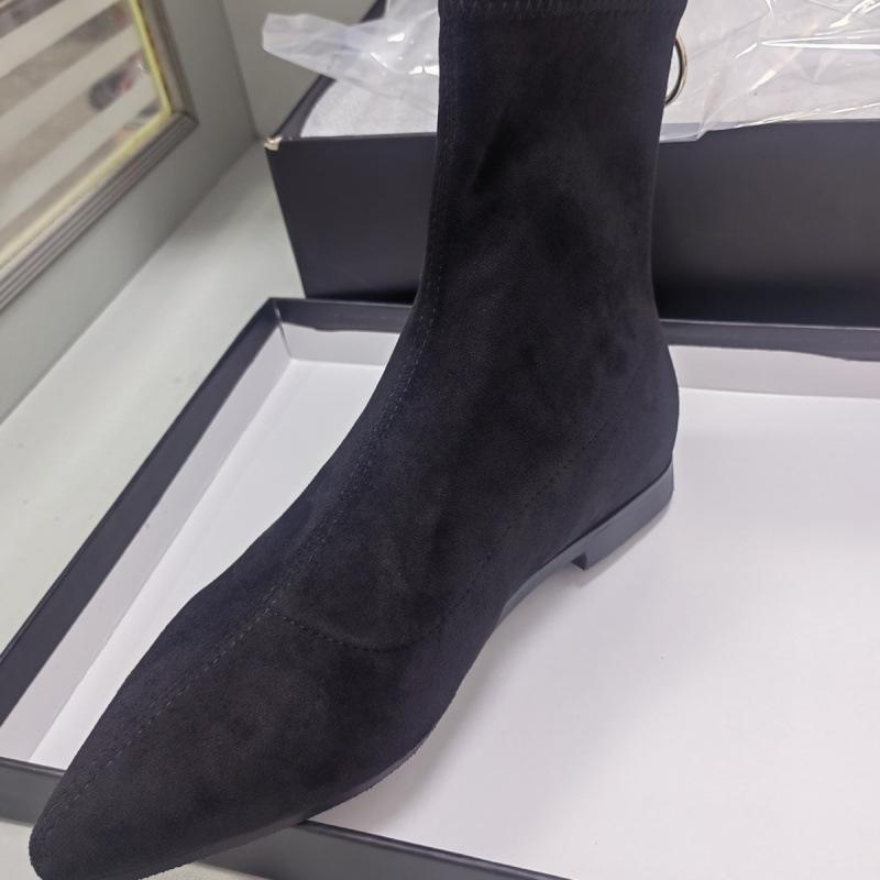 2025 spring louver short sheepskin flat-bottomed women's boots comfortable, non-slip and breathable 18-40 years old solid color pointed head