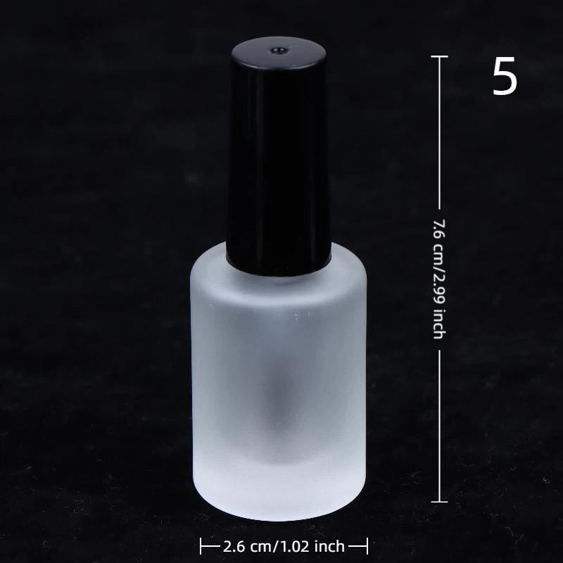 Matte Empty Glass Nail Polish & Nail Gel Bottles 5ml 8ml 10ml 15ml with Brush Refillable Blending Touch-up Container