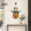 Cat Gift for Home Acrylic Hanging Pendant with Chain, Animal Ornament Window Light Translucent Wall Decor, Cute Lover Room Decoration