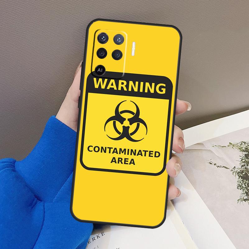 Biohazard Symbol Case For Oppo A77 A57 A17 A60 A80 A40 A74 A54 A94 A78 A98 A18 A38 A58 A96 A76 A16 A15 A5 Pro
