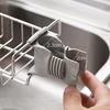 1 Pcs Kitchen Sink Faucet Shelf Stainless Steel Sponge Holder Adjustable Sink Faucet Dishcloth Towel Storage Rack