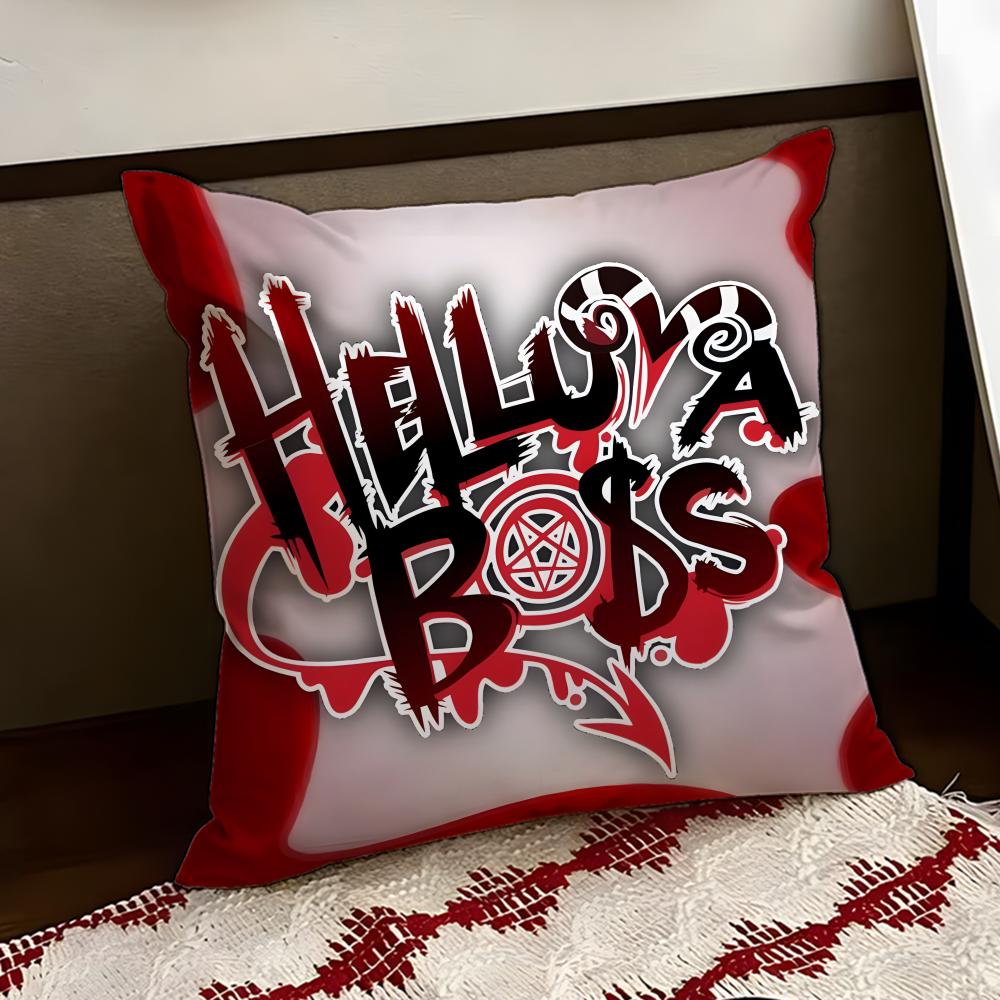 Anime HHelluva BBossS Cushion Cover Reversible Soft Durable Pillow Cover Home  Car MultiScene Use for Daily Comfort