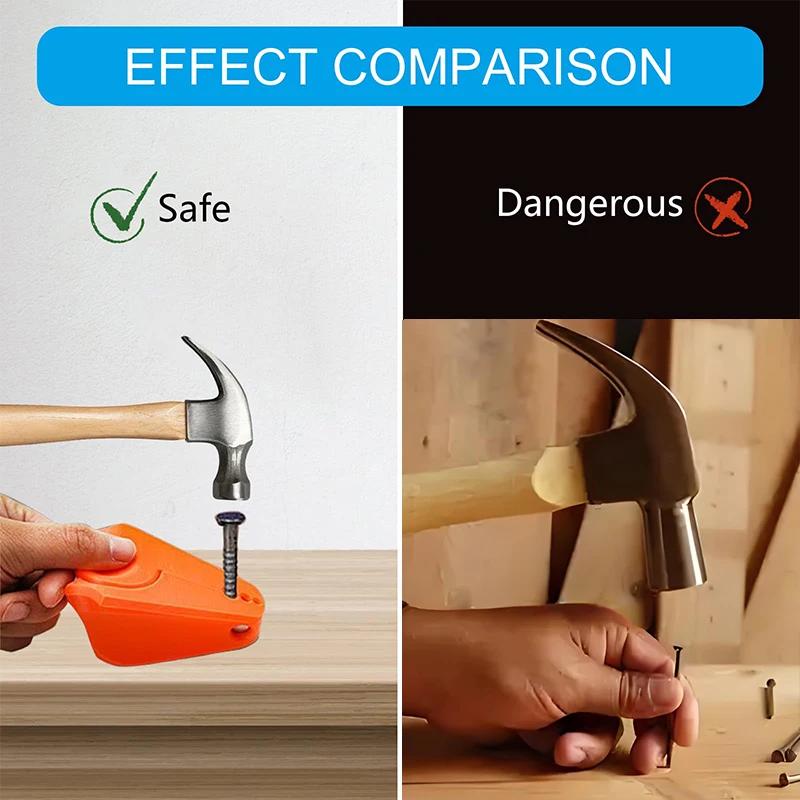 1 Stück Handschutz Anti-Rutsch Fixierer Kompaktes Design Kunststoffmaterial Winkelhalter Gerade Führung Bequeme Verwendung Nagel