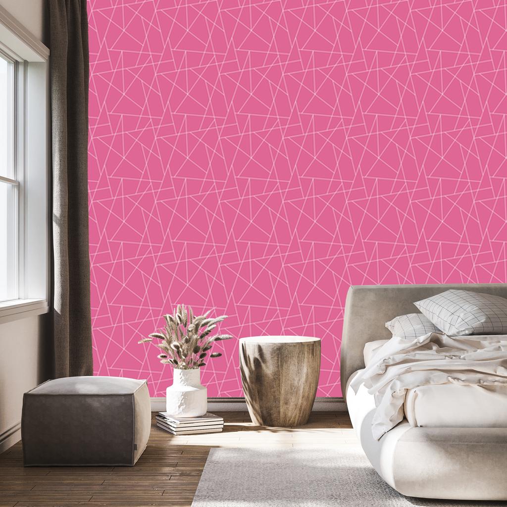 Wallpaper Geometric pattern powder pink, top powder pink 50x1000