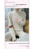 Lekasha 100% Mink Cashmere Round Neck Waffle Knit Sweater - Loose Fit, Casual Base Layer for Autumn/Winter