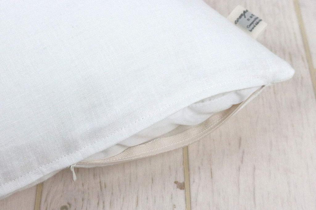 Lithuanian Linen cushion Natura Ivory cover, 60x60cm,