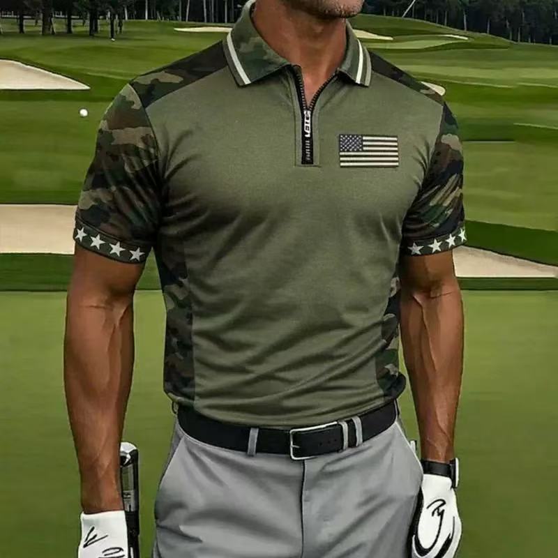 2026 Independent Station Summer Men's Casual Lapel POLO Shirt 3D Digital Printing Men's Outdoor POLO Shirt