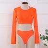 New bikini swimsuit bikini long-sleeved multi-colored mesh three-piece women's swimsuit