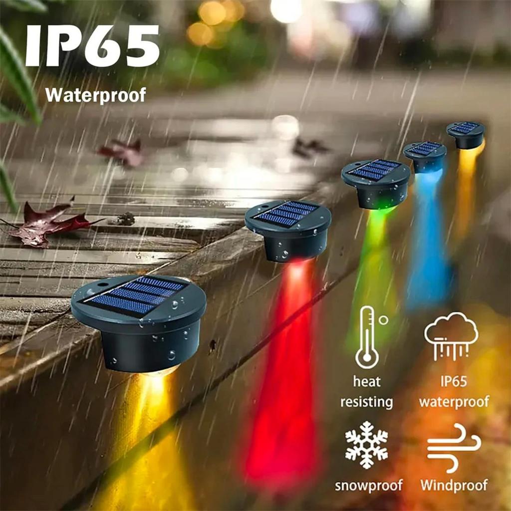 Solar Swimming Pool Side Led Light Underground Deck Outdoor Wall Fence Lights Waterproof Powered Step Driveway Decoration Garden