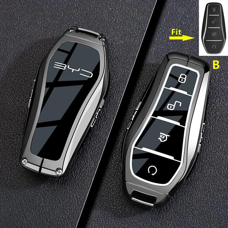 

For Byd Dolphin Tang Ev600 Han Ev Yuan Atto 3 Song Plus Pro Dmi Qin Zinc Alloy Car Key Case Remote Cover Keychain Accessories Key Case for BYD