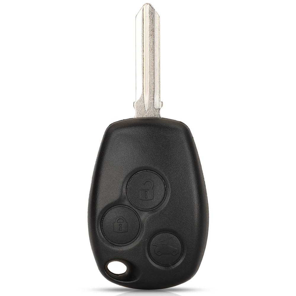 Jingyuqin 3 Buttons Replacement Remote Key Shell  Cover FOB Case for Renault Logan Sandero Clio Fluence Vivaro Master Traff