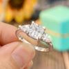 Elegant Cushion Shaped Cubic Zirconia Rings for Women Contracted Design Crystal Wedding Finger Ring Romantic Promise Zircon