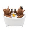 Highland Cow Bathtub Resin Craft Ornament Cute Animal Figurine Home Decor Gift All Occasions