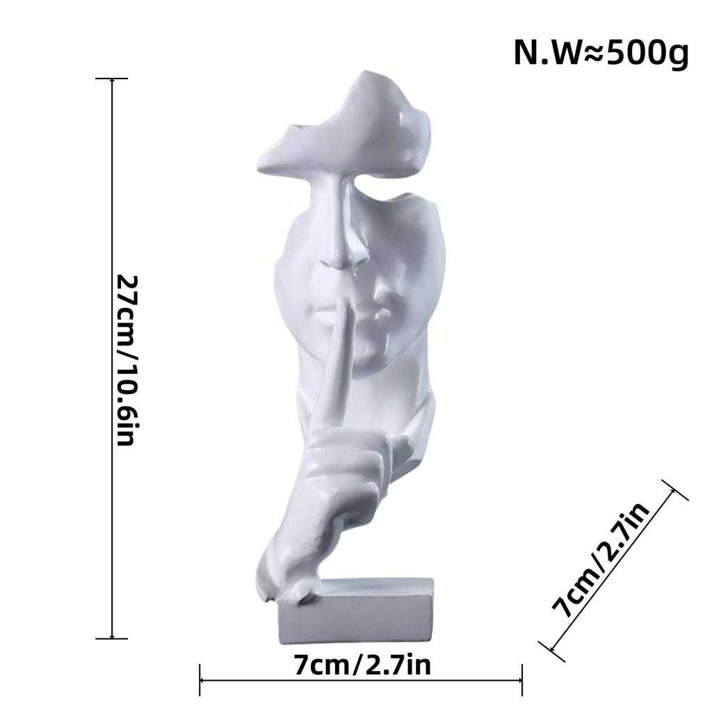 Silence Européen Est Une Figure Dorée Statue Abstraite Résine Artisanat Ornement Salon Bureau Décorations de Bureau Fournitures
