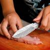 Pocket Knife Professional Kitchen Knives Stainless Steel Boning Butcher Knife with Sheath Feather Pattern Forged Meat Cleaver