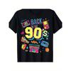 Retro 90er Grafik-T-Shirt - Weiches Baumwoll-Freizeit-Rundhals-T-Shirt für Männer & Jugendliche, Lebendiges Geometrisches Design mit "Back to the 90's" Aufdruck, Perfekt für