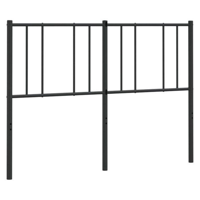 VidaXL Tête de lit métal noir 140 cm 352513