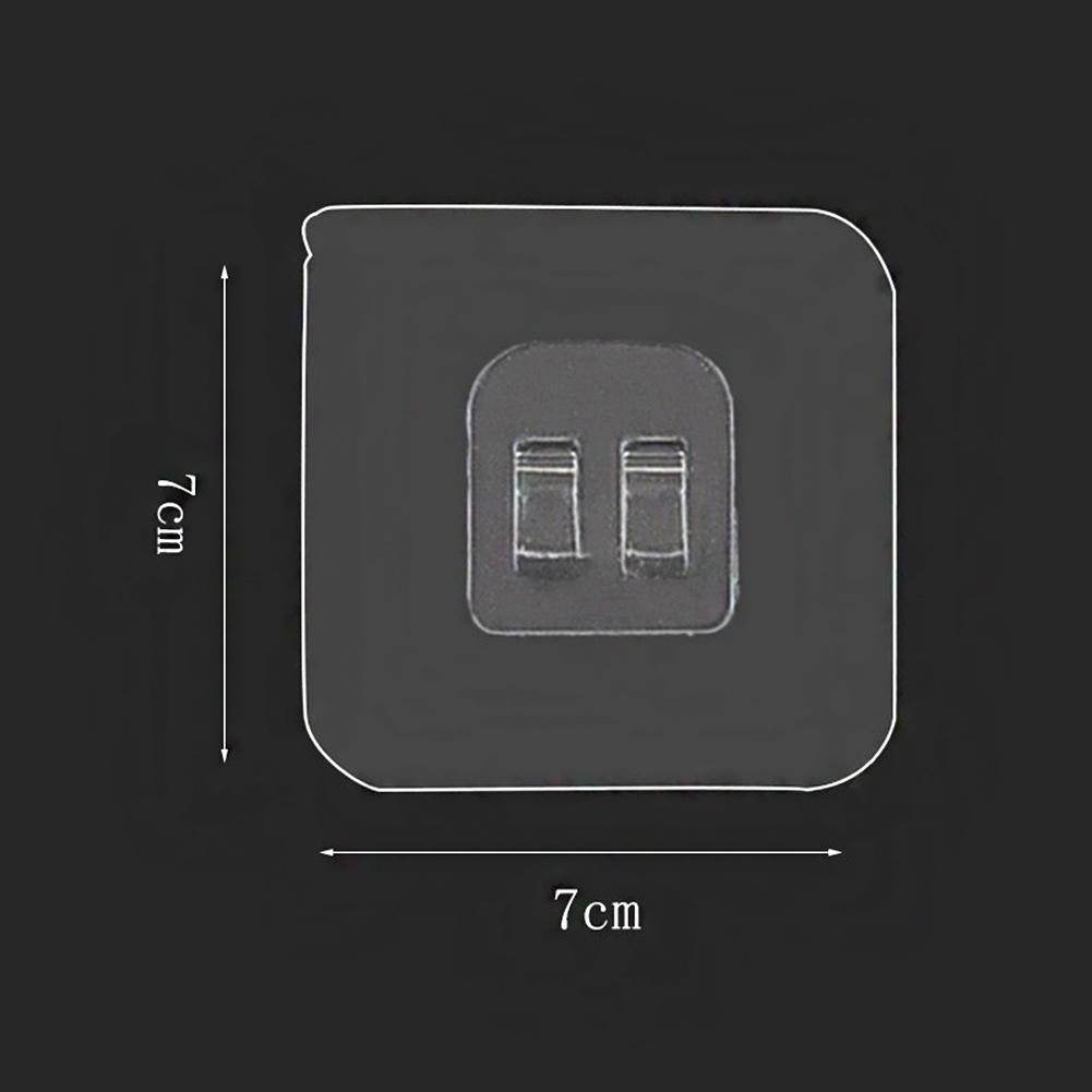 Wand Mehrzweckhaken Transparent Selbstklebender Haken Stanzfrei Küche Badezimmer Aufbewahrungsregal Halter Spurloser Aufkleber Haken