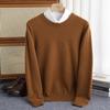 Men's Autumn/Winter Pure Wool Round Neck Loose Fit Cashmere Sweater - Youth Fashion