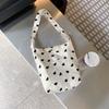 New Texture Love Canvas Single Shoulder Back Pericardium Large Capacity Makeup Bag Student Underarm Bag