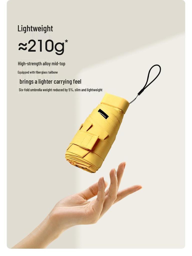 Mini Parapluie Pare-Soleil Pliable pour Femme - Porte-Cartes Personnalisable, Parapluie pour Temps Pluvieux ou Ensoleillé