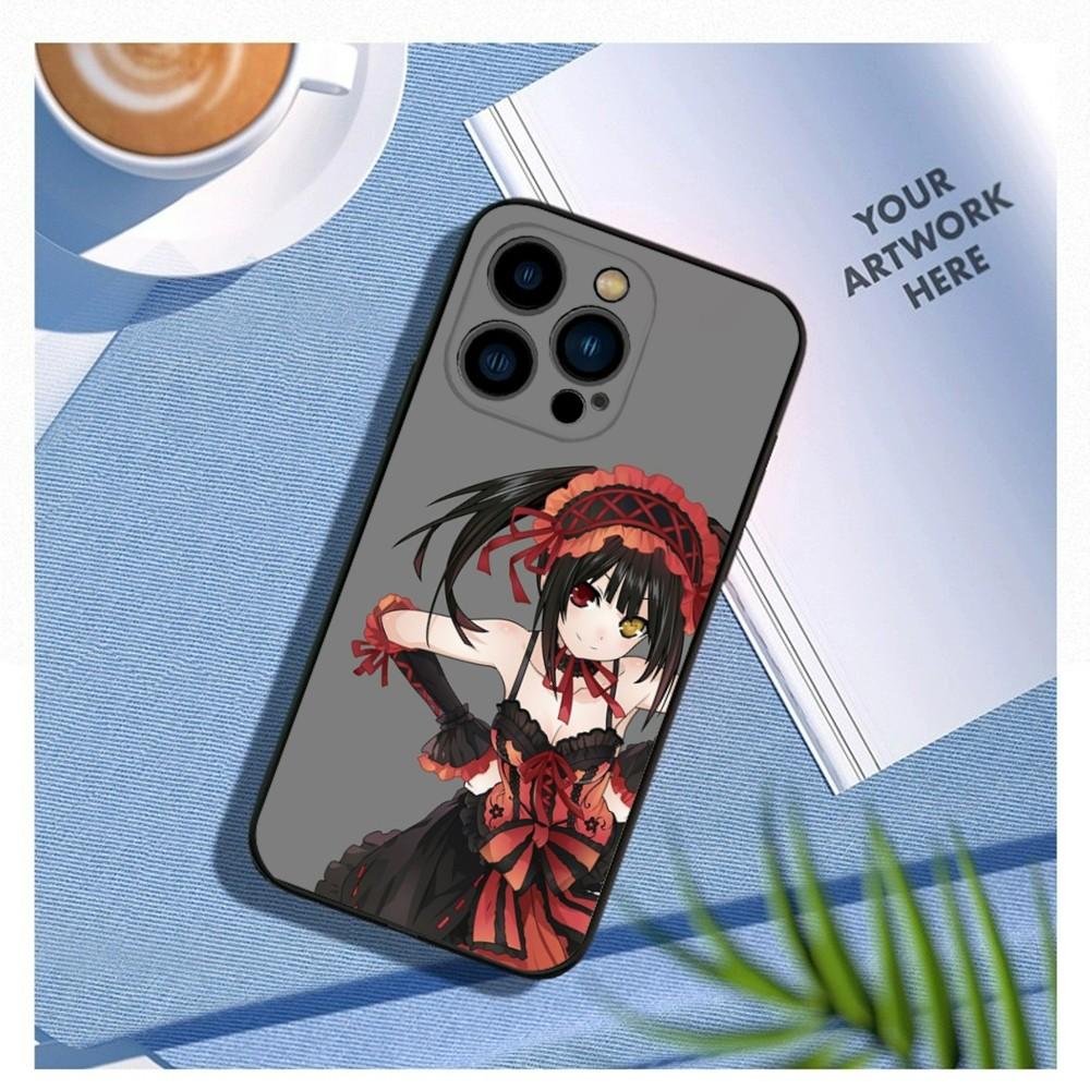 Date a live Tokisaki Kurumi Phone Case For iPhone15,14,13,12 Mini 11 Pro XR,X,XS,MAX 7,8 Plus Silicone Cover Soft Black