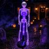 Zasilana energią słoneczną Halloweenowa Szkieletowa Wbijana W Ziemię Lampa LED Szkielet na Trawnik i Rabaty Kwiatowe