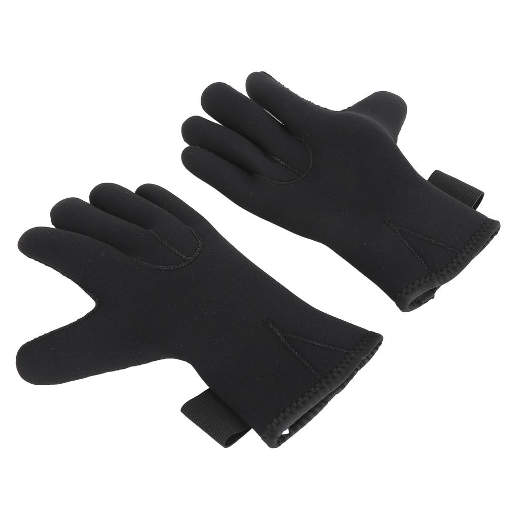 1 Pair Black Diving Gloves Scratch Proof Abrasion Resistant Neoprene Underwater Swimming Gloves for Snorkeling Fishing