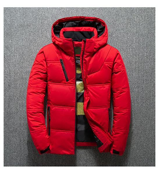 Border New Men's Slim Fit Down Jacket - 2025 Special Edition, Thickened Plus Size, Multi-Pocket, Youth Style Winter Coat