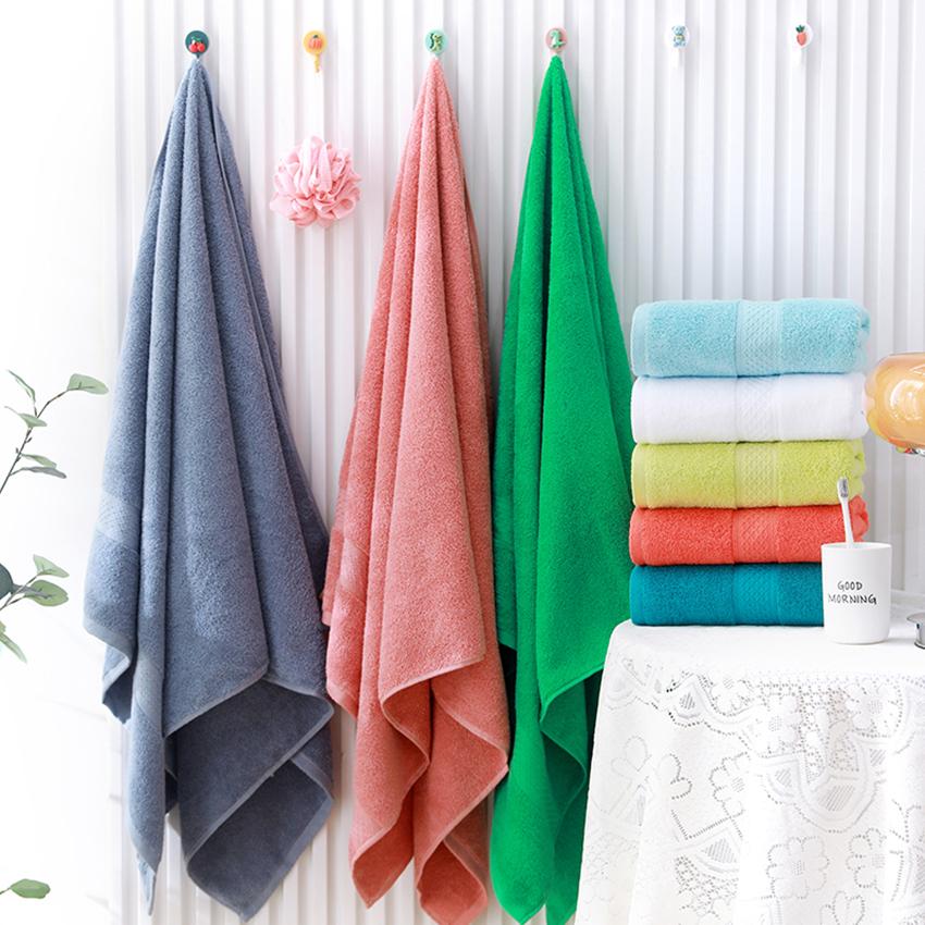70x140/34x75cm Cotton Bath Towel 20 Colors Jacquard Face Shower Towels Soft Thick Large for Adults Kids Home Bathroom Spa Beach